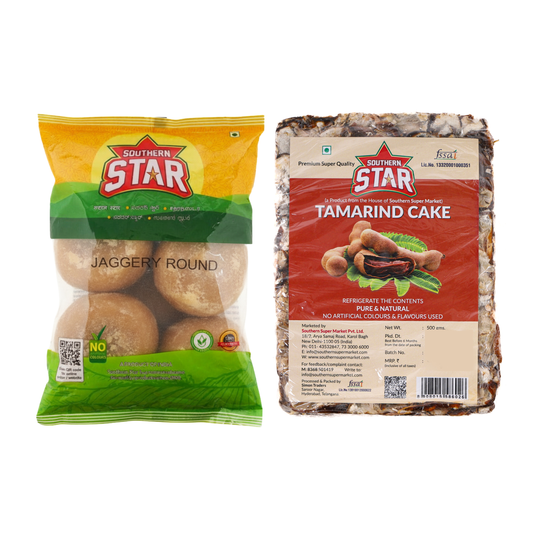 Southern Star Jaggery Round 1Kg & Tamarind Cake 500g Combo