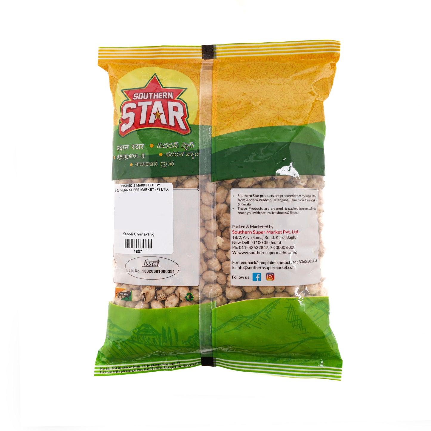 Southern Star Kabuli Chana | White Chick Peas