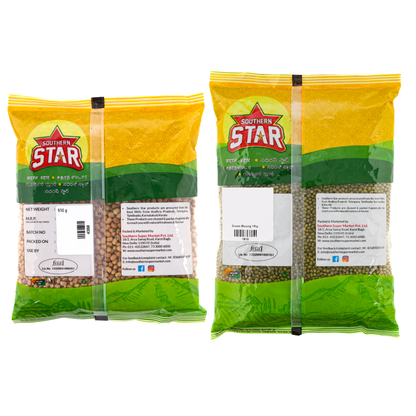 Southern Star Red Lobia 500g & Green Moong Dal Whole 1Kg Combo
