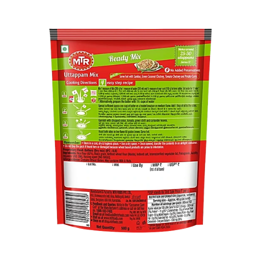 MTR Uttappam Mix Ready Mix