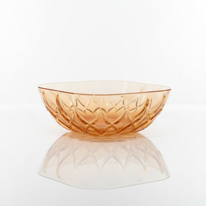 Golden Glass Bowl Set | 7-Piece Structured Design | Premium Quality Transparent Glassware for Gifting, Home & Kitchen Use