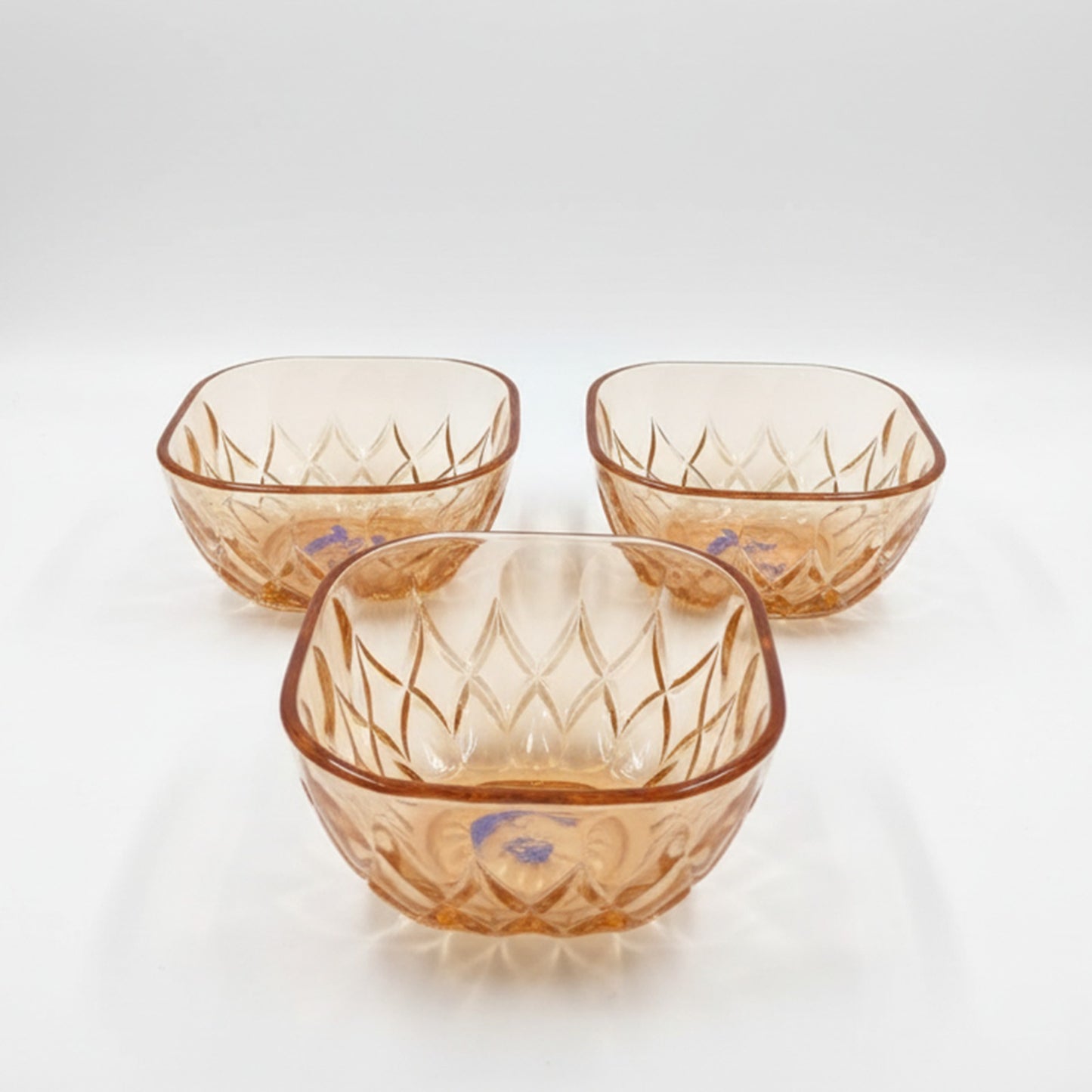 Golden Glass Bowl Set | 7-Piece Structured Design | Premium Quality Transparent Glassware for Gifting, Home & Kitchen Use